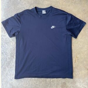 Vintage Y2K Nike Silver Tag Small Swoosh Stitched Blue Jersey Shirt - Large